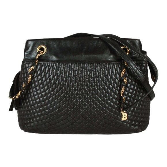 Authentic Bally black soft leather shoulder bag - Picture 1 of 12